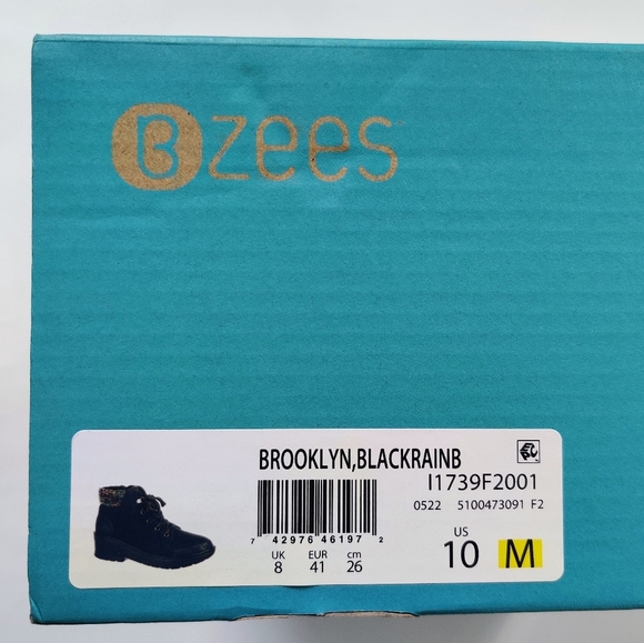 BEEZEES Brooklyn Boots 10 Black-Rain Chelsea Ankle NIB - Picture 8 of 10